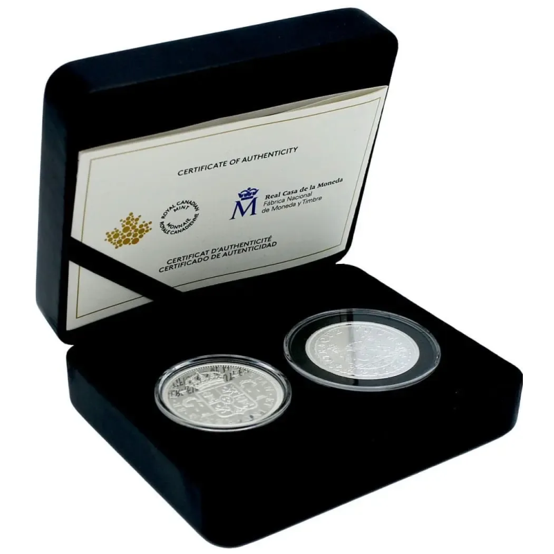 . @03/JULIO - Envío@ ESPAÑA 10 EUROS 2026 COLUMNARIO + CANADA 20 DOLARES MONEDA DE PLATA FNMT 2500 uds