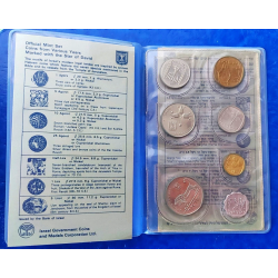 @ISRAEL ESTUCHE OFICIAL@ SOUVENIR FROM THE LIRA PERIOD SET diferentes fechas 7 MONEDAS