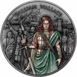 . ** 16 JULIO Envío - Tirada 500 uds ** ESTADOS UNIDOS 1 ONZA 2026 WILLIAM WALLACE PLATA PURA Oz LEGENDARY WARRIORS