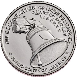 . ** 16 JULIO Envío ** ESTADOS UNIDOS 25 CENTAVOS 2026 D DECLARACIÓN DE INDEPENDENCIA Quarter 3ª MONEDA NICKEL SC