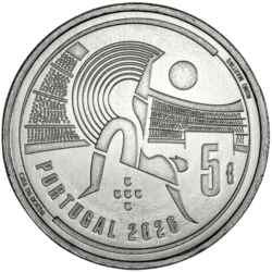 . ** 16 JULIO Envío ** PORTUGAL 5 EUROS 2026 MUNDIAL DE FÚTBOL FIFA MONEDA DE NICKEL SC Edición limitada