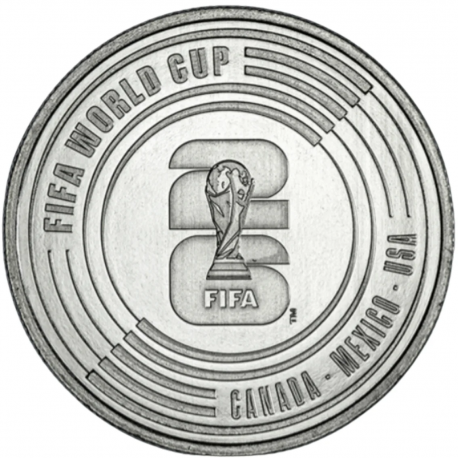 . ** 16 JULIO Envío ** PORTUGAL 5 EUROS 2026 MUNDIAL DE FÚTBOL FIFA MONEDA DE NICKEL SC Edición limitada