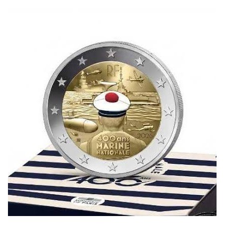 ** 15 de JULIO Envío - PROOF ESTUCHE ** FRANCIA 2 EUROS 2026 LA MARINA FRANCESA Marine Nationale 2ª MONEDA CONMEMORATIVA