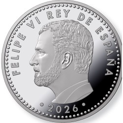 ** 08 / OCTUBRE Envío ** ESPAÑA 5 EUROS 2026 CAMPEONES DEL MUNDO de FÚTBOL FIFA WORLD CUP MONEDA PLATA FNMT 33mm ESTUCHE