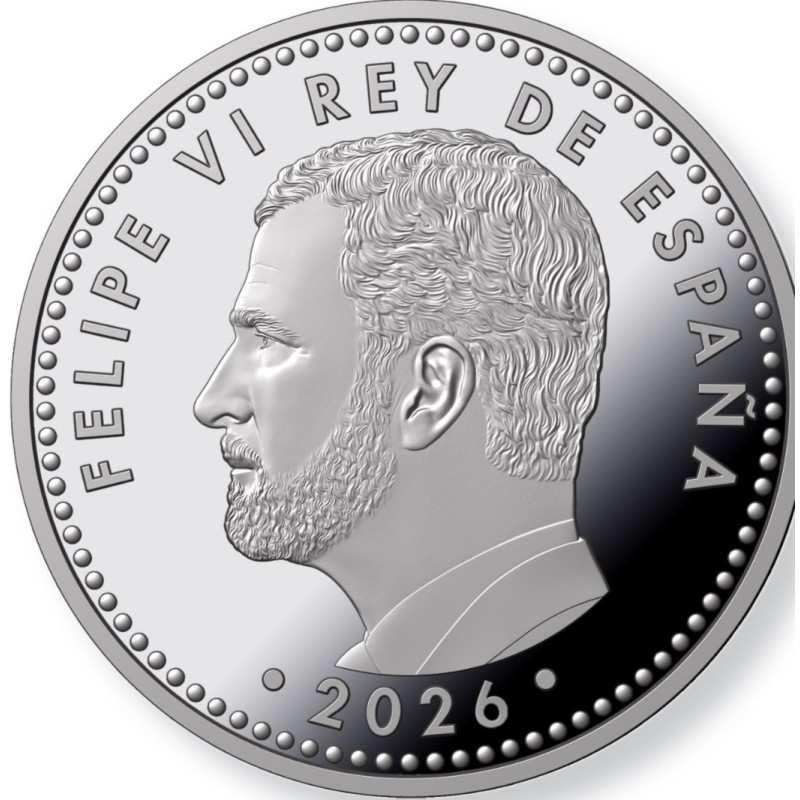** 08 / OCTUBRE Envío ** ESPAÑA 5 EUROS 2026 CAMPEONES DEL MUNDO de FÚTBOL FIFA WORLD CUP MONEDA PLATA FNMT 33mm ESTUCHE