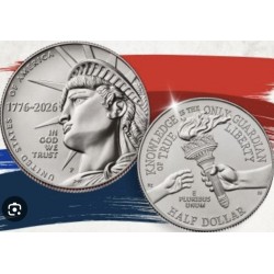 ** ENVÍO HOY ** ESTADOS UNIDOS 1/2 DOLAR 2026 P DECLARACIÓN DE INDEPENDENCIA 1ª MONEDA SIN KENNEDY NICKEL SC