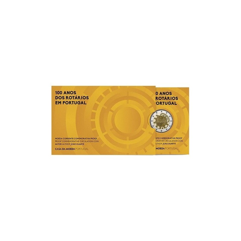 ** ENVÍO HOY - ESTUCHE PROOF ** PORTUGAL 2 EUROS 2026 ROTARY CLUB 1ª MONEDA CONMEMORATIVA SC