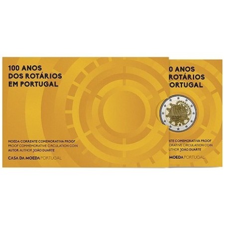 ** ENVÍO HOY - ESTUCHE PROOF ** PORTUGAL 2 EUROS 2026 ROTARY CLUB 1ª MONEDA CONMEMORATIVA SC