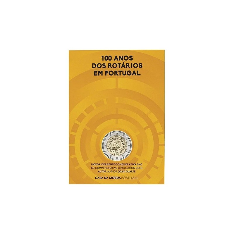 ** ENVÍO HOY - COINCARD Tirada 7500 ** PORTUGAL 2 EUROS 2026 ROTARY CLUB 1ª MONEDA CONMEMORATIVA SC