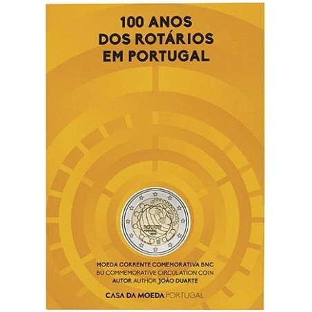** ENVÍO HOY - COINCARD Tirada 7500 ** PORTUGAL 2 EUROS 2026 ROTARY CLUB 1ª MONEDA CONMEMORATIVA SC