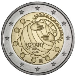 ** ENVÍO HOY ** PORTUGAL 2 EUROS 2026 ROTARY CLUB 1ª MONEDA CONMEMORATIVA SC