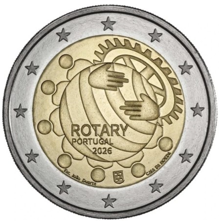 ** ENVÍO HOY ** PORTUGAL 2 EUROS 2026 ROTARY CLUB 1ª MONEDA CONMEMORATIVA SC