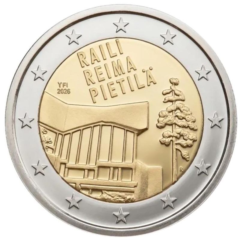 ** ENVÍO HOY ** FINLANDIA 2 EUROS 2026 RAILI y REIMA PIETILÄ ARQUITECTOS 2ª MONEDA CONMEMORATIVA SC
