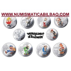 *** 020 / 25 de OCTUBRE ENVÍO ** FRANCISCO IBAÑEZ ** 9 MONEDAS + ÁLBUM FNMT 1,50 EUROS 2026 NICKEL y PLATA