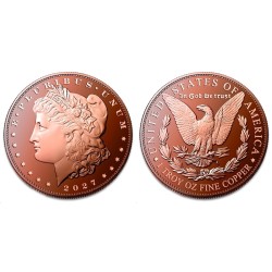 ** 4 monedas de 1 ONZA COBRE PURO ** CANADA + FRANCIA + 2x ESTADOS UNIDOS 1 ONZA 2027 MONEDA DE COBRE SC