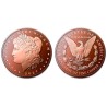 ** 4 monedas de 1 ONZA COBRE PURO ** CANADA + FRANCIA + 2x ESTADOS UNIDOS 1 ONZA 2027 MONEDA DE COBRE SC