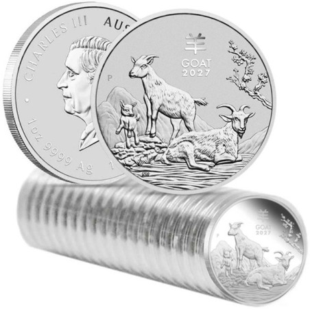 ** ENVÍO HOY ** AUSTRALIA 1 DOLAR 2026 AÑO DE LA CABRA Lunar Serie ONZA Perth Mint MONEDA DE PLATA PURA Oz