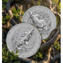 ** ENVÍO HOY ** ALEMANIA 5 MARK 2026 GUNGNIR Lanza de ODÍN MONEDA DE PLATA Germania Mint ONZA OZ 5000 uds