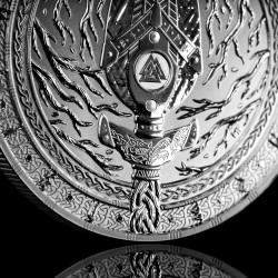 ** ENVÍO HOY ** ALEMANIA 5 MARK 2026 GUNGNIR Lanza de ODÍN MONEDA DE PLATA Germania Mint ONZA OZ 5000 uds