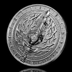 ** ENVÍO HOY ** ALEMANIA 5 MARK 2026 GUNGNIR Lanza de ODÍN MONEDA DE PLATA Germania Mint ONZA OZ 5000 uds
