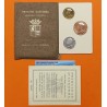 ** ESTUCHE OFICIAL ** ANDORRA 1 + 5 + 10 DINERS 1984 JOAN D.M. BISBE D'URGELL KM.15+16+17 LATÓN COBRE PLATA