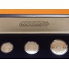** ESTUCHE OFICIAL ** MEXICO 25 + 50 + 100 PESOS 1986 COPA MUNDIAL DE FUTBOL 3 MONEDAS DE PLATA PROOF SILVER SET