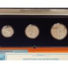 ** ESTUCHE OFICIAL ** MEXICO 25 + 50 + 100 PESOS 1986 COPA MUNDIAL DE FUTBOL 3 MONEDAS DE PLATA PROOF SILVER SET