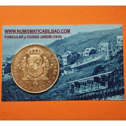 ** MUY RARA ** REACUÑACION OFICIAL DE LA FNMT ** España 100 PESETAS 1897 * 19 62 Rey ALFONSO XII MONEDA DE ORO SC-