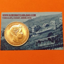 ** MUY RARA ** REACUÑACION OFICIAL DE LA FNMT ** España 100 PESETAS 1897 * 19 62 Rey ALFONSO XII MONEDA DE ORO SC-