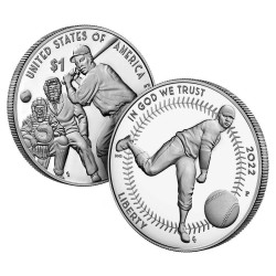 . 1 moneda x ESTADOS UNIDOS 1 DOLAR 2022 P BEISBOL NEGRO LEAGUE PLATA PROOF ESTUCHE Us Mint