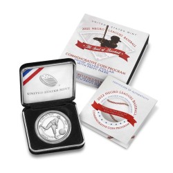 . 1 moneda x ESTADOS UNIDOS 1 DOLAR 2022 P BEISBOL NEGRO LEAGUE PLATA PROOF ESTUCHE Us Mint