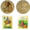 ** 015 OCTUBRE Envío ** GRECIA 1,50 EUROS 2026 LEÓN y RATÓN @COLORES@ MONEDA DE LATÓN en ESTUCHE