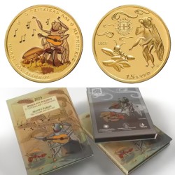 ** 015 OCTUBRE Envío ** GRECIA 1,50 EUROS 2025 HORMIGA y CIGARRA @COLORES@ MONEDA DE LATÓN en ESTUCHE