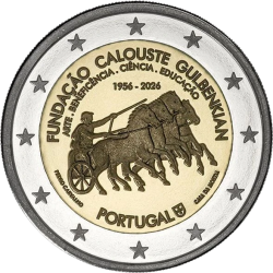 ** 015 OCTUBRE Envío - ESTUCHE PROOF - 8000 uds ** PORTUGAL 2 EUROS 2026 FUNDACION CALOUSTE GULBENKIAN 2ª MONEDA
