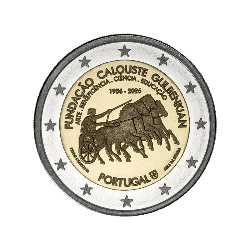 ** 015 OCTUBRE Envío - ESTUCHE PROOF - 8000 uds ** PORTUGAL 2 EUROS 2026 FUNDACION CALOUSTE GULBENKIAN 2ª MONEDA