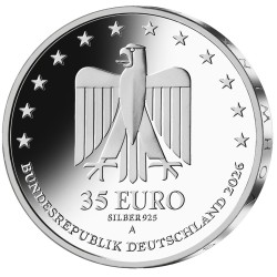 ** 015 OCTUBRE Envío ** ALEMANIA 35 EUROS 2025 A TREN COLGANTE WUPPERTAL MONEDA DE PLATA SC Germany BRD