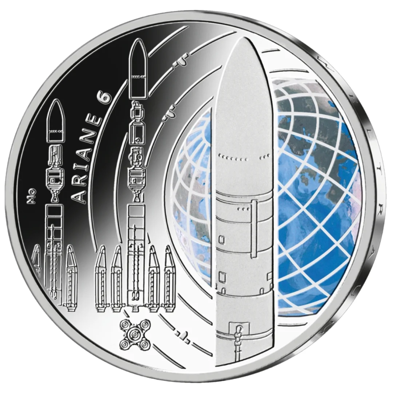 ** 015 OCTUBRE Envío ** ALEMANIA 5 EUROS 2026 Letra -D- COHETE ARIANE 6 MONEDA DE NICKEL Serie EXPLORACIÓN ESPACIAL
