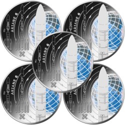 ** 015 OCTUBRE Envío ** ALEMANIA 5 EUROS 2026 A+D+F+G+J COHETE ARIANE 6 NICKEL Serie EXPLORACIÓN ESPACIAL