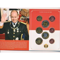 MONACO MONEDAS EURO PRUEBA 2007 CARTERA EURO SET 8 coins ESSAI PROBE PATTERN ALBERT II @NO INCLUYE 2 EUROS GRACE KELLY@