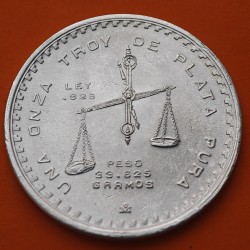 . @ESCASA@ MEXICO 1 ONZA 1979 BALANZA KM.M49 MONEDA SC- OZ Mejico UNA ONZA TROY DE PLATA PURA R/3
