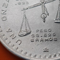 . @ESCASA@ MEXICO 1 ONZA 1979 BALANZA KM.M49 MONEDA SC- OZ Mejico UNA ONZA TROY DE PLATA PURA R/3