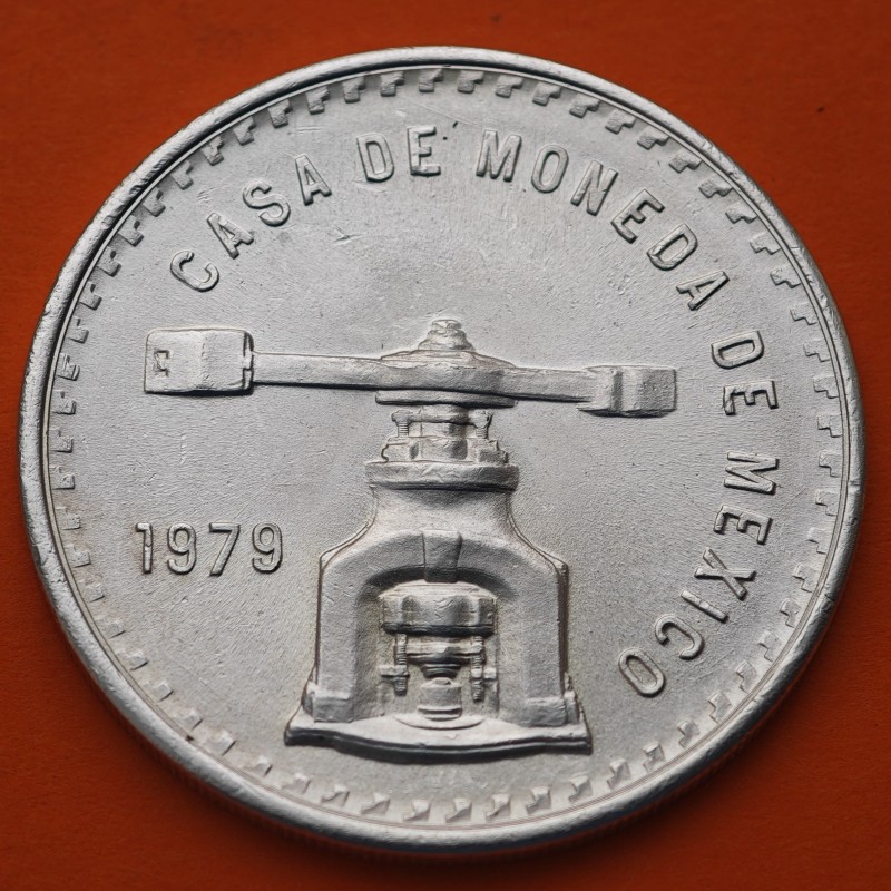 . @ESCASA@ MEXICO 1 ONZA 1979 BALANZA KM.M49 MONEDA SC- OZ Mejico UNA ONZA TROY DE PLATA PURA R/3