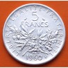 FRANCIA 5 FRANCOS 1960 SEMBRADORA SEMEUSE KM.926 MONEDA DE PLATA EBC- IMPERFECCIONES France silver 0,32 ONZAS R/3