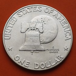 @MUESCA@ ESTADOS UNIDOS 1 DOLAR 1976 S EISENHOWER BICENTENNIAL 1776 KM.206A MONEDA DE PLATA SC USA 1 Dollar