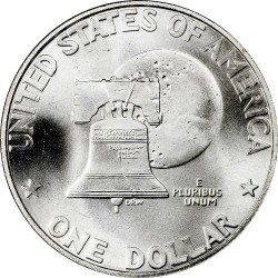 @MUESCA@ ESTADOS UNIDOS 1 DOLAR 1976 S EISENHOWER BICENTENNIAL 1776 KM.206A MONEDA DE PLATA SC USA 1 Dollar
