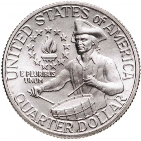 ESTADOS UNIDOS 1/4 DOLAR 1976 S WASHINGTON BICENTENARIO 1776 KM.204A MONEDA DE PLATA SC USA silver Quarter