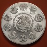 1ª AÑO DE EMISIÓN @RARA@ MEXICO 2 ONZAS 1996 ANGEL LIBERTAD MONEDA DE PLATA PURA 999 SC silver coin OZ OUNCE