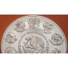 1ª AÑO DE EMISIÓN @RARA@ MEXICO 2 ONZAS 1996 ANGEL LIBERTAD MONEDA DE PLATA PURA 999 SC silver coin OZ OUNCE