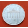 @PROOF - CÁPSULA@ ALEMANIA 10 MARCOS 1991 A PUERTA BRADENBURGO KM.177 MONEDA DE PLATA German silver