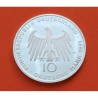 @PROOF - CÁPSULA@ ALEMANIA 10 MARCOS 1991 A PUERTA BRADENBURGO KM.177 MONEDA DE PLATA German silver